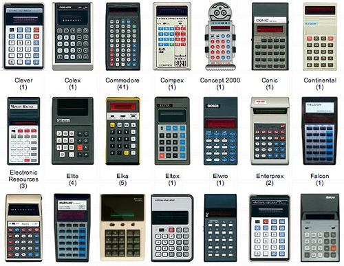 Los detalles de calculadores antiguas, al en web