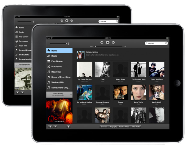 Spotify llega al iPad