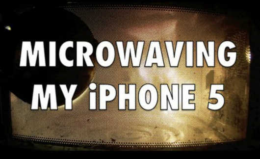 iPhone 5 conoce microondas, un ejemplo ardiente con poco futuro